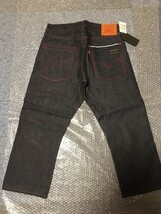 新品未使用タグ付き★Levi's Fenom cropped デニム ブラック ピンクラメステッチ W32 Fragment_画像4