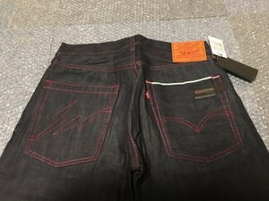 新品未使用タグ付き★Levi's Fenom cropped デニム ブラック ピンクラメステッチ W32 Fragment