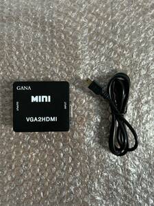 【即決】VGA to HDMI 変換機 変換ケーブル GANA VGA→HDMI 出力 給電用USBケーブル付属 VGA to HDMI変換