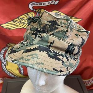 米軍 海兵隊　放出品USMC ウッドランドマーパット キャップ キャンプ アウトドア MEDIUM (INV UV04)