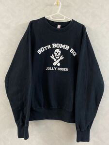 90TH BOMB SQ JOLLY ROGER スウェット サイズM 第5空軍隷下 第90爆撃航空群 第400爆撃航空隊 ジョリーロジャー トレーナー