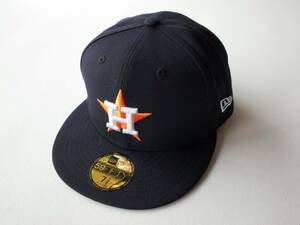 【未使用品】 NEW ERA ニューエラ × HOUSTON ASTROS アストロズ　MLB 59 FIFTY キャップ【7-3/8 - 58.7cm】ネイビー 紺