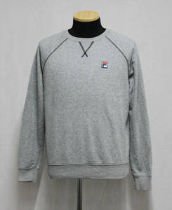 #71_0031 【中古品】 [FILA］ FILAメンズトレーナー長袖 メンズ グレー