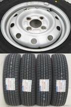 新品タイヤ 中古鉄ホイールセット 145R12 6PR LT 12インチ 12x4.0B 4穴 PCD100 145/80R12 80/78N LT 相当 冬 a18279_画像4