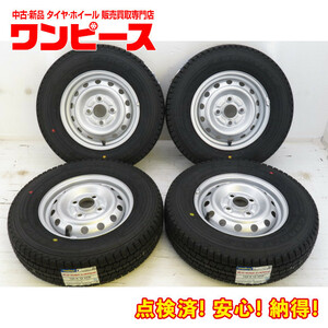 新品タイヤ 中古鉄ホイールセット 145R12 6PR LT 12インチ 12x3.50B 4穴 PCD100 145/80R12 80/78N LT相当 冬 ミツビシ a18240