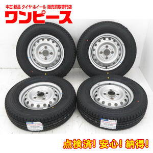 新品タイヤ 中古鉄ホイールセット 145R12 6PR LT 12インチ 12x3.5B 4穴 PCD100 145/80R12 80/78N LT相当 冬 ミツビシ a18330