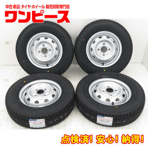 新品タイヤ 中古鉄ホイールセット 145R12 6PR LT 12インチ 12x3.5B 4穴 PCD100 145/80R12 80/78N LT 相当 冬 a18380