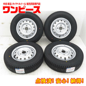 新品タイヤ 中古鉄ホイールセット 145R12 6PR LT 12インチ 12x4.00B 4穴 PCD100 145/80R12 80/78N LT相当 冬 ミツビシ a18387