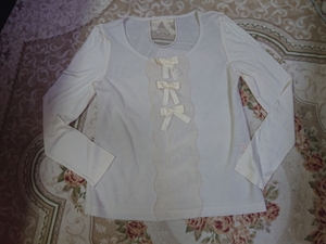 * beautiful goods *MINIMUM* Minimum tops white ribbon size 2 spring autumn thing world Laisse Passe L'Est Rose liking .