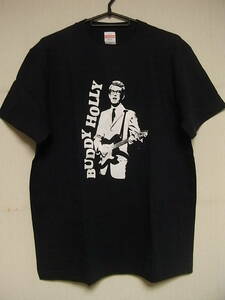 即決★新品ロックＴシャツ★バディ・ホリー★BUDDY HOLLY★ネイビーボディ×ホワイトプリント★S/M/L/XLサイズ対応可能