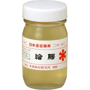 水墨画膠 上羽絵惣 膠 絵膠 中 70ｍｌ (625132) 日本画 にかわ ドーサ 胡粉 岩絵具 水干絵具 朱 顔料