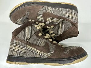 2004 NIKE DUNK HIGH PRO SB TWEED US11.5 305050-223