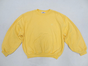 HERMES Hermes Vintage quilting sweat yellow yellow color light color France made cotton meat thickness size L tag rare nappy color 