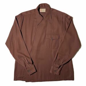 希少 40s Gabardine bias zip Vintage Shirts