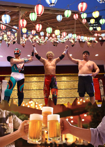 【OSAKAビアガーデンプロレス2018】興国高校アマレス部OBトリオRETURNs