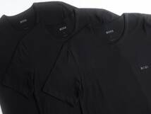 新品★ヒューゴ ボス HUGO BOSS★ブラック Tシャツ 3枚 セット★クルーネック★ニュー ロゴ プリント★箱入り★黒☆L☆215_画像8