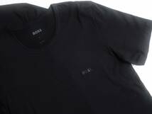 新品★ヒューゴ ボス HUGO BOSS★ブラック Tシャツ 3枚 セット★クルーネック★ニュー ロゴ プリント★箱入り★黒☆L☆215_画像4