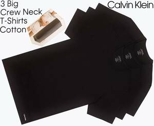  new goods * Calvin Klein * large size * super oversize * black big T-shirt 3 pieces set * boxed black 3XL*CK*315