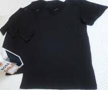 新品★ヒューゴ ボス HUGO BOSS★ブラック Tシャツ 3枚 セット★クルーネック★ニュー ロゴ プリント★箱入り★黒☆L☆215_画像7