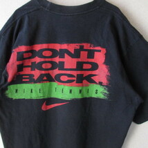 ○NIKE ナイキ テニス◆90s 90年代 Tシャツ カットソー 両面プリント 古着 ヴィンテージ◆メンズ ブラック Mサイズ_画像4