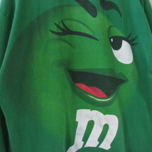 ○90s ｍ＆ｍ エムアンドエムズ◆ロンT Tシャツ カットソー 長袖 デカプリント 90年代 古着◆メンズ グリーン Lサイズ_画像5