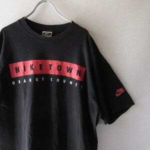 ○良品 90s NIKE ナイキ◆USA製 90年代 Tシャツ カットソー 半袖 古着 ◆メンズ ブラック Lサイズ