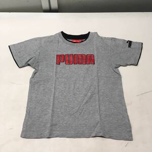  free shipping *PUMA Puma * short sleeves T-shirt tops * Kids child 130* gray #50807sNj99