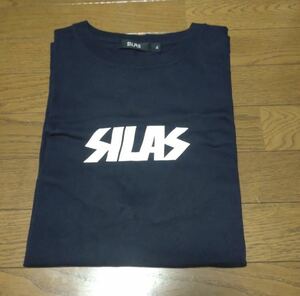 即決なら送料無料 サイラスSILAS サンダーロゴTシャツ XL ネイビー（ほぼ黒っぽいカラー）２回程着用未使用に近い美品