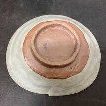 和皿 皿 木の葉 小鉢 伝統工芸 工芸品 陶芸 土物　K2099_画像3