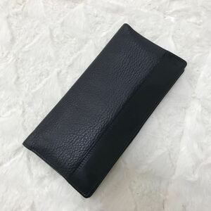 ラコステ　カードケース 財布 シボ革　ブラック
