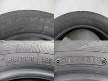 激安即決 中古タイヤ 2本 TOYO NANOENERGY3 Plus 185/65R15 88S 2019年製 プリウス ｂB カローラフィールダー フリード ノート ティーダ等_画像10