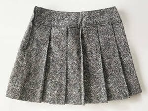 * gray tsi-do miniskirt *... pretty super Mini Mini * Showa Retro *