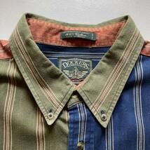 90s DOCKERS B/D shirt 「crazy pattern」90年代 ドッカーズ ボタンダウンシャツ クレイジーパターン 切替シャツ 長袖シャツ_画像5