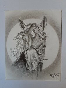 Art hand Auction Dibujo a lápiz caballo famoso., obra de arte, cuadro, dibujo a lápiz, dibujo al carbón