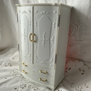  Licca-chan white furniture series Western-style clothes Dance closet white doll house furniture Showa Retro chest Vintage 