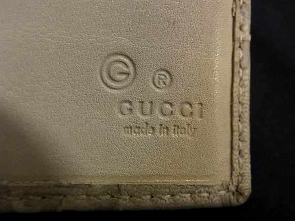 1円 GUCCI グッチ 257303・4276 グッチシマ レザー 三つ折り 長財布