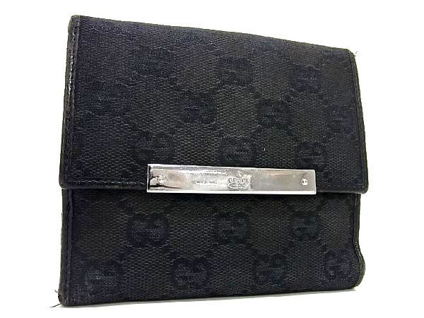 Yahoo!オークション -「gucci グッチ ggキャンバス二つ折り財布