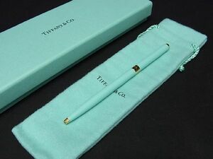 ■新品同様■ TIFFANY＆Co. ティファニー ツイスト式 ボールペン 筆記用具 文房具 ステーショナリー ティファニーブルー系 AL5941