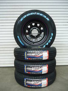 DAYTONASS&グッドイヤーイーグル1ナスカ―☆15×6J+0☆139.7-5H☆195/80R15☆ジムニーシエラ等☆ホワイトレター☆