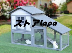 新品推薦★ 飼育ケージ 小動物ケージ 犬 猫 鶏 鴨 屋外 野外 庭用 うさぎ 組立式 防腐材 転倒防止 安定性抜群 木製 L810