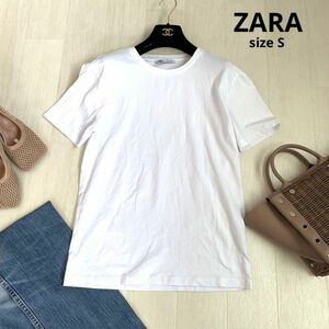 ZARA ザラ　トップス　Tシャツ　Sサイズ　ホワイト　半袖　ZARAトップス