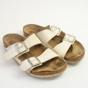 中古品Ａ★ビルケンシュトック BIRKENSTOCK サンダル 白 L9M7 26.0cm フットプリンツ FOOTPRINTS