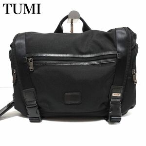 極美品　TUMI　バリスティックナイロン　メッセンジャーバッグ　ブラック　多収納