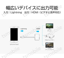 ●lightning HDMI変換ケーブル1080P HD画質iPhone Lightning Digital AVアダプタ ライトニング HDMI 変換アダプター スマホ アップル_画像8