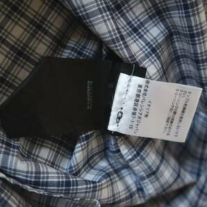 極美品★バレンシアガ 37 半袖 紺×白 モード カジュアル｜BALENCIAGA 高級シャツ チェックシャツ イタリア製 エディの画像7