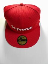 18SS Supreme Mesh Box Logo New Era 7 3/8 国内正規 新品 ニューエラ キャップ Red 赤_画像2