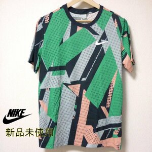  new goods unused free shipping L* Nike NIKE green series design print thin T-shirt / green /DRY-FIT