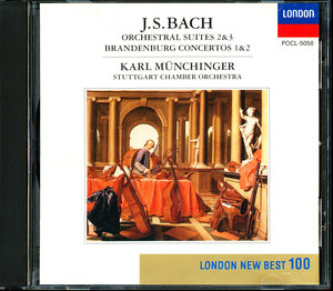 盤面良好 DECCA/LONDON国内盤 ミュンヒンガー - バッハ：管弦楽組曲第2・3番, ブランデンブルク協奏曲第1・2番　4枚同梱可能　c8B00005FLN6