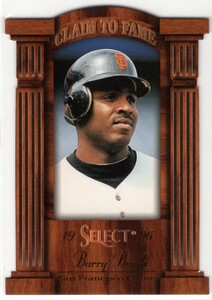 名作！ Barry Bonds ＜1996 Select Claim To Fame＞ 2100枚限定インサート 複雑ダイカット