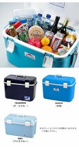 クーラーボックス 35L 水色 クーラー ボックス 保冷 ハンドル付き 氷 保冷剤 飲み物 車載 釣り アウトドア BBQ 部活 M5-MGKKA00062SBL_画像6